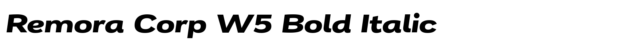 Remora Corp W5 Bold Italic image